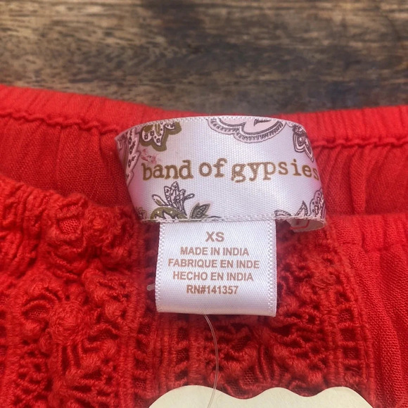 Band of gypsies off the shoulder orange top - Picture 2 of 6